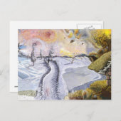Van Gogh: Winterlandschap Briefkaart (Voorkant / Achterkant)