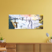 Van Gogh: Winterlandschap Canvas Afdruk (Insitu (Woonkamer))