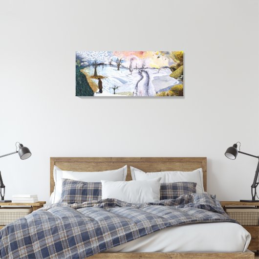 Van Gogh: Winterlandschap Canvas Afdruk (Insitu (Slaapkamer))