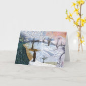 Van Gogh: Winterlandschap Kaart (Gele Bloem)