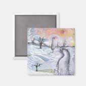 Van Gogh: Winterlandschap Magneet (Voorkant / Achterkant)