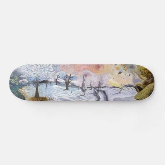 Van Gogh: Winterlandschap Skateboard (Horizontaal)