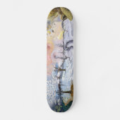 Van Gogh: Winterlandschap Skateboard (Voorkant)