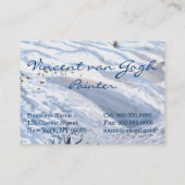 Van Gogh: Winterlandschap Visitekaartje (Achterkant)
