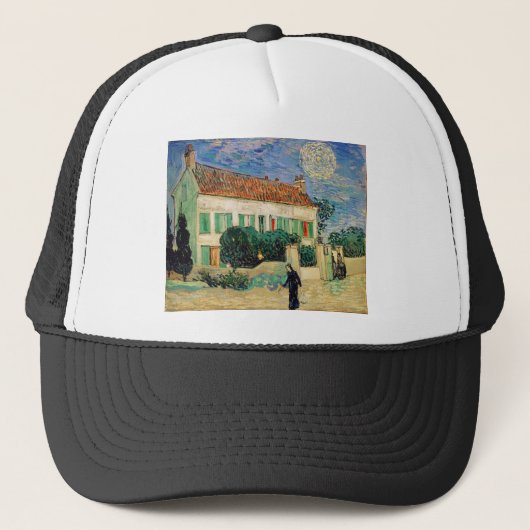 Van Gogh Wit huisnacht Trucker Pet (Voorkant)