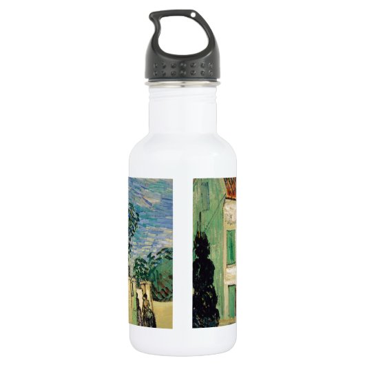 Van Gogh Wit huisnacht Waterfles (Achterkant)