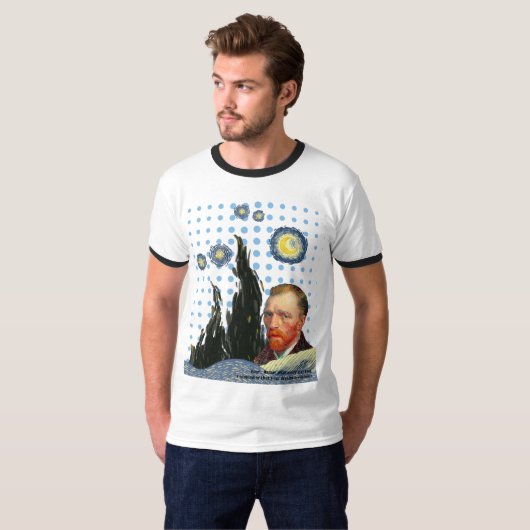 Van Gogh with every star I see, I remember that  T-shirt (Voorkant volledig)
