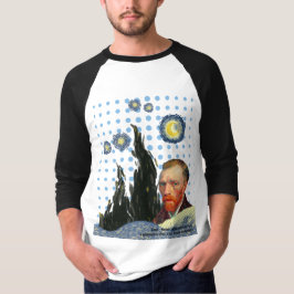  Van Gogh with every star I see, stars face art  T-shirt