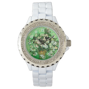 Van Gogh - Witte rozen, beroemd schilderij Horloge
