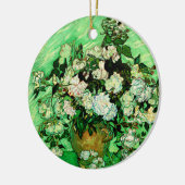 Van Gogh - Witte rozen, beroemd schilderij Keramisch Ornament (Links)