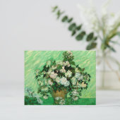 Van Gogh - Witte rozen Briefkaart (Staand voorkant)