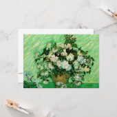 Van Gogh - Witte rozen Kaart (Voorkant / Achterkant in situ)