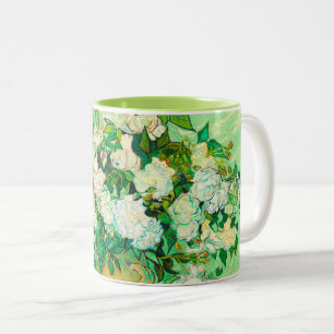 Van Gogh Witte Rozen Tweekleurige Koffiemok