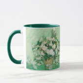 Van Gogh Witte Rozen - Vintage Mint Bloemschilderk Mok (Links)