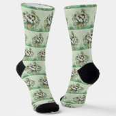 Van Gogh Witte Rozen - Vintage Mint Bloemschilderk Sokken (Gebogen)