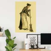 Van Gogh Woman met een Broom Fine Art Poster (Thuiskantoor)
