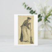 Van Gogh Woman met een kamer Briefkaart (Staand voorkant)