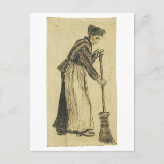 Van Gogh Woman met een kamer Briefkaart (Voorkant)