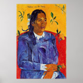 Van Gogh - Woman with a Flower Poster (Voorkant)