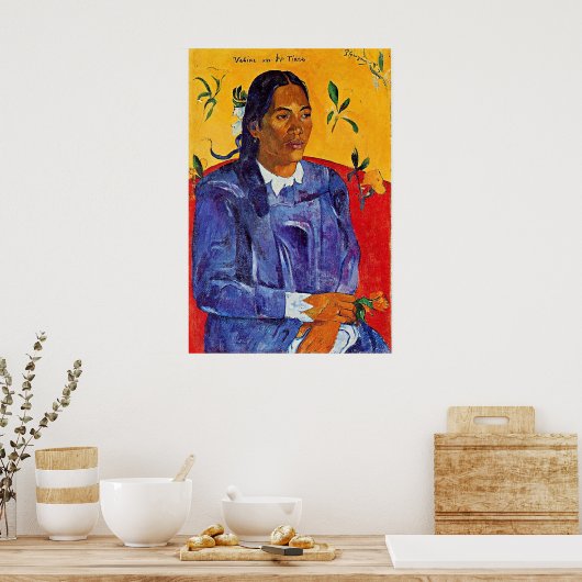 Van Gogh - Woman with a Flower Poster (Keuken)