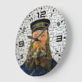 Van Gogh x Mondrian Kunstfusie Wandklok (Hoek)