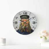 Van Gogh x Mondrian Kunstfusie Wandklok (Huis)