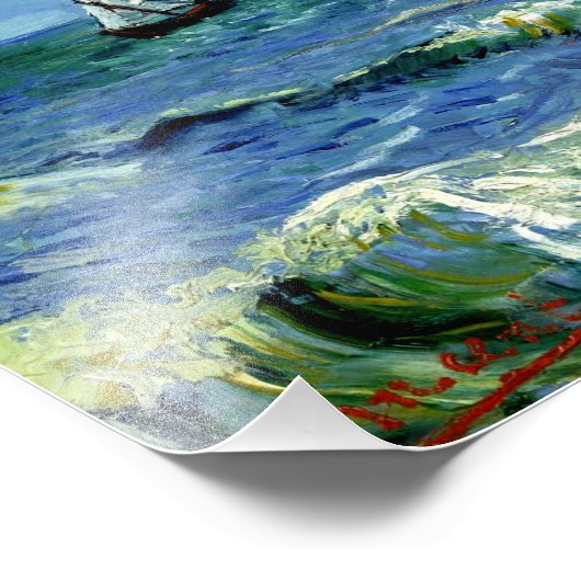 Van Gogh - Zeegezicht, beroemd schilderij Foto Afdruk (Hoek)