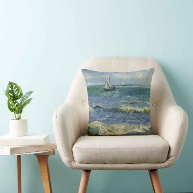 Van Gogh Zeegezicht bij Saintes Maries de la Mer Kussen (Stoel)