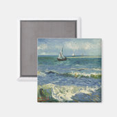 Van Gogh Zeegezicht bij Saintes Maries de la Mer Magneet (Voorkant / Achterkant)