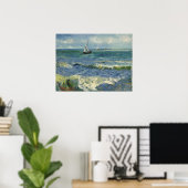 Van Gogh Zeegezicht bij Saintes Maries de la Mer Poster (Thuiskantoor)