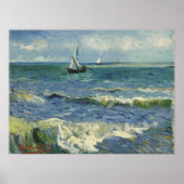 Van Gogh Zeegezicht bij Saintes Maries de la Mer Poster (Voorkant)