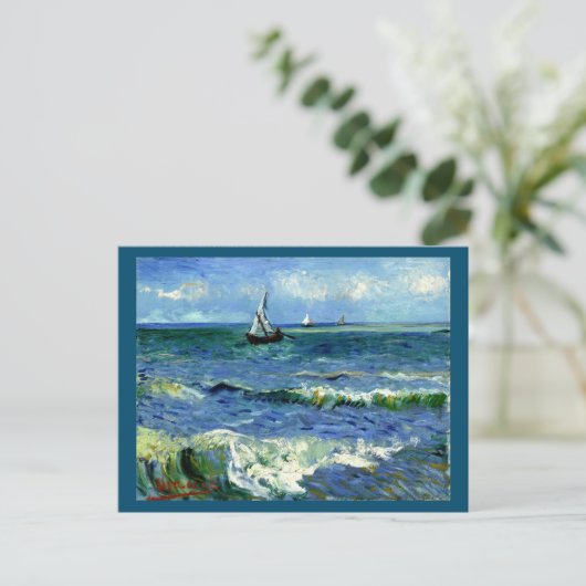 Van Gogh - Zeegezicht (ingelijst) Postkaart (Staand voorkant)