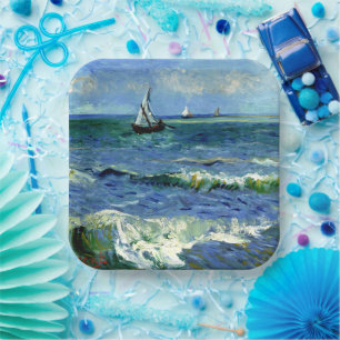 Van Gogh - Zeegezicht Papieren Bordje