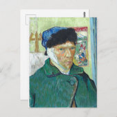 Van Gogh zelf-portret gebandatuurde verf van oorku Briefkaart (Voorkant / Achterkant)
