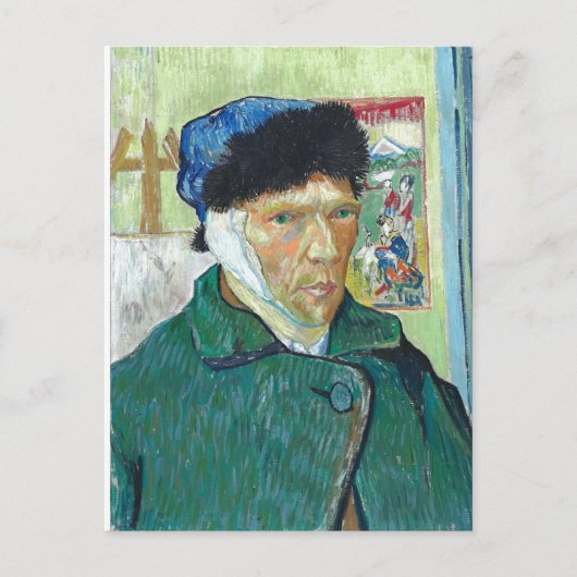 Van Gogh zelf-portret gebandatuurde verf van oorku Briefkaart (Voorkant)