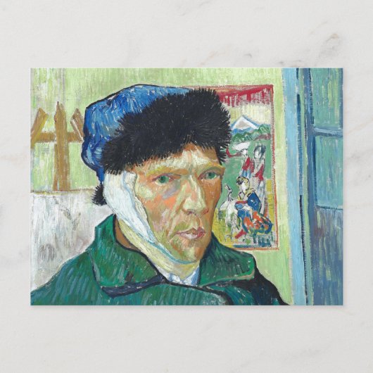 Van Gogh zelf-portret gebandatuurde verf van oorku Briefkaart (Voorkant)