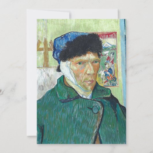 Van Gogh zelf-portret gebandatuurde verf van oorku Kaart (Voorkant)