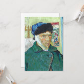 Van Gogh zelf-portret gebandatuurde verf van oorku Kaart (Voorkant / Achterkant in situ)