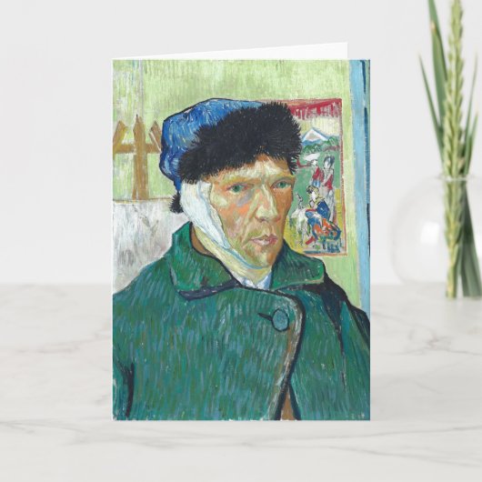 Van Gogh zelf-portret gebandatuurde verf van oorku Kaart (Voorkant)