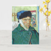 Van Gogh zelf-portret gebandatuurde verf van oorku Kaart (Gele Bloem)