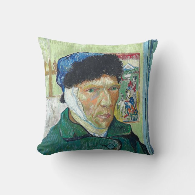Van Gogh zelf-portret gebandatuurde verf van oorku Kussen (Voorkant)
