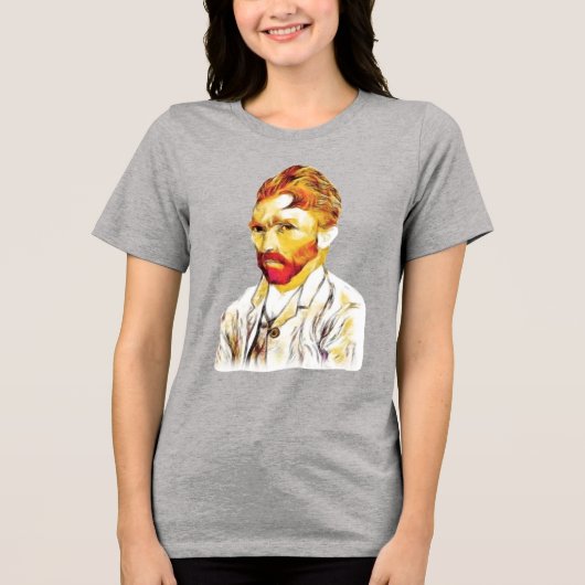 Van Gogh Zelfportret - Haar Do Tri-Blend Shirt (Voorkant)
