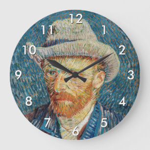 Van Gogh - Zelfportret met een grijze vilthoed Grote Klok