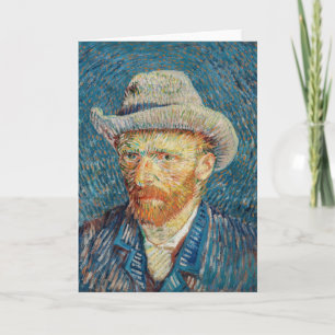 Van Gogh - Zelfportret met een grijze vilthoed Kaart