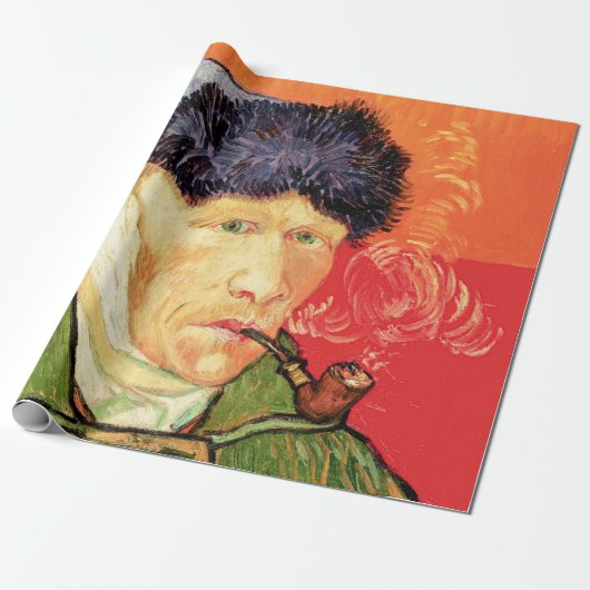 Van Gogh - Zelfportret met gebandateerde oorspijn Cadeaupapier (Uitgerold)
