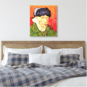 Van Gogh - Zelfportret met gebandateerde oorspijn Canvas Afdruk (Insitu (Slaapkamer))