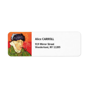 Van Gogh - Zelfportret met gebandateerde oorspijn Etiket