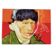 Van Gogh - Zelfportret met gebandateerde oorspijn Groot Cadeauzakje (Achterkant)