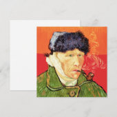 Van Gogh - Zelfportret met gebandateerde oorspijn Kaart (Voorkant / Achterkant)
