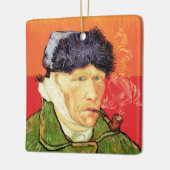 Van Gogh - Zelfportret met gebandateerde oorspijn Keramisch Ornament (Links)